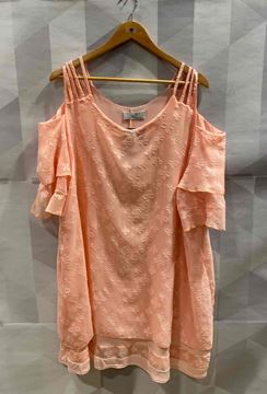 Picture of PLUS SIZE CHIFFON SHORT SLEEVE TUNIC